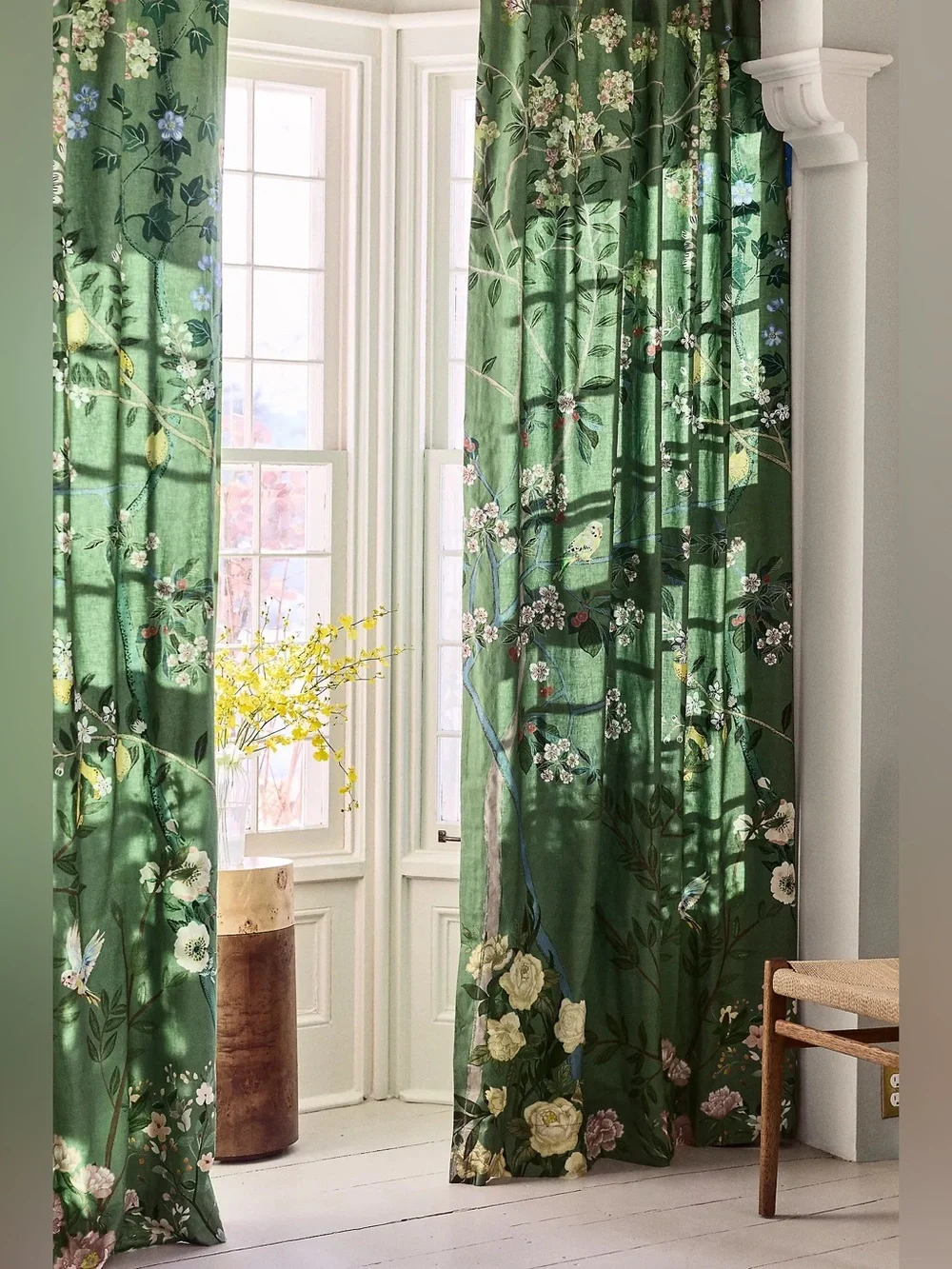 Anthropologie Wynnie Cotton Printed Curtain